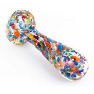 4.25 Frit Mixed Color Spoon Glass Hand Pipe