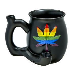 Rainbow Leaf Novelty Ceramic Pipe Mug