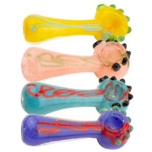 4.5  Solid Color Wig Wag w/ 7 Balls - Glass Hand Pipe