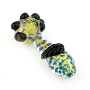 4.5 Spotted Spoon Leaf Glass Hand Pipe