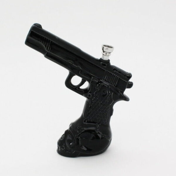 8 Revolver w/Skull Ceramic Water Pipe