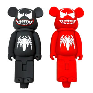 4 Evil Kaw Bear Silicone Hand Pipe with Glass Bowl TX645