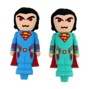 4 Evil Superman Silicone Hand Pipe with Glass Bowl TX638