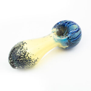 4 Fumed Wigwag Frit Glass Hand Pipe - Assorted Colors