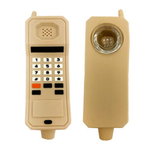 4 Cell Phone Silicone Hand Pipe With Glass Bowl