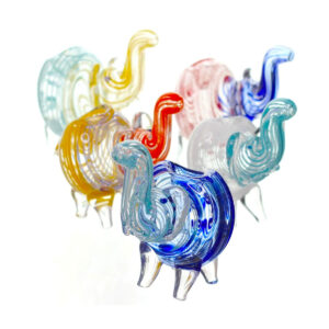 4 Medium Wig Wag Frit - Glass Elephant Pipe