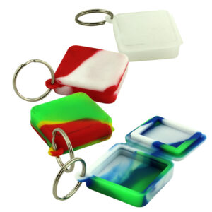 5ml Silicone Keychain Wallet Jar with Ring