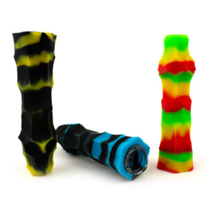 4 Silicone Chillum With Glass Bowl