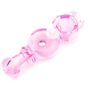 5 Pink Donut Hole Glass Hand Pipe