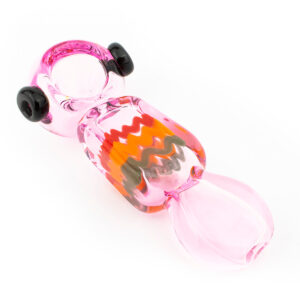 5 Pink Rasta Wig Wag Square Spoon Glass Hand Pipe