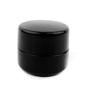 5ml Black UV Child Resistant Glass Jar with Black Cap