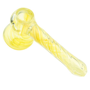6 Fumed Swirl Pattern Hammer Glass Bubbler Pipe