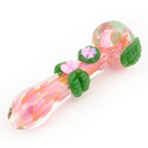 6 Peyote Flower Fumed Glass Hand Pipe