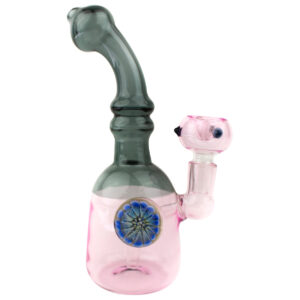 7 Fumed Bent Neck Implosion Percolator Glass Water Pipe