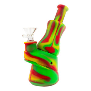 7 Rasta Mixed Mini Silicone Water Pipe
