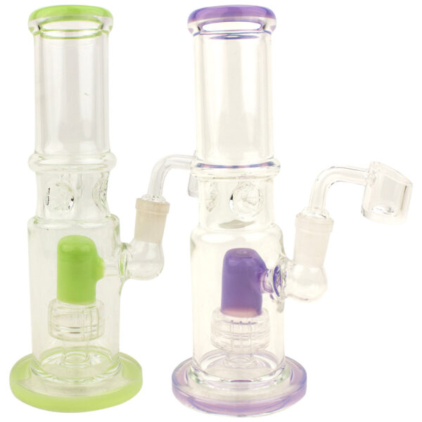 8.5 Straight Tube 1 Ring Percolator Glass Water Pipe Rig