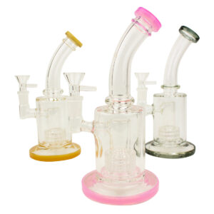 8.5 Bent Neck Stereo Matrix Percolator - Glass Water Pipe