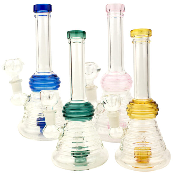 8.5 Honey Hive Showerhead Percolator Glass Water Pipe