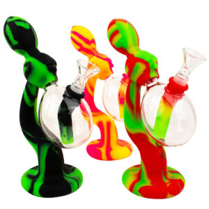 8 Magnifying Bubble Dome Silicon Water Pipe With Glass Bowl