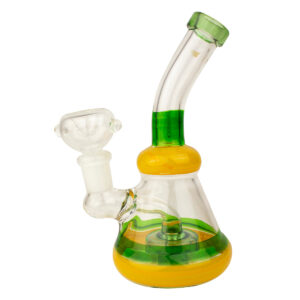8 Clear Beaker Bent Glass Water Pipe