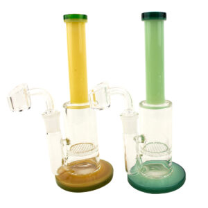 8” Long Tube Water Pipe with Showerhead Percolator Dab Rig