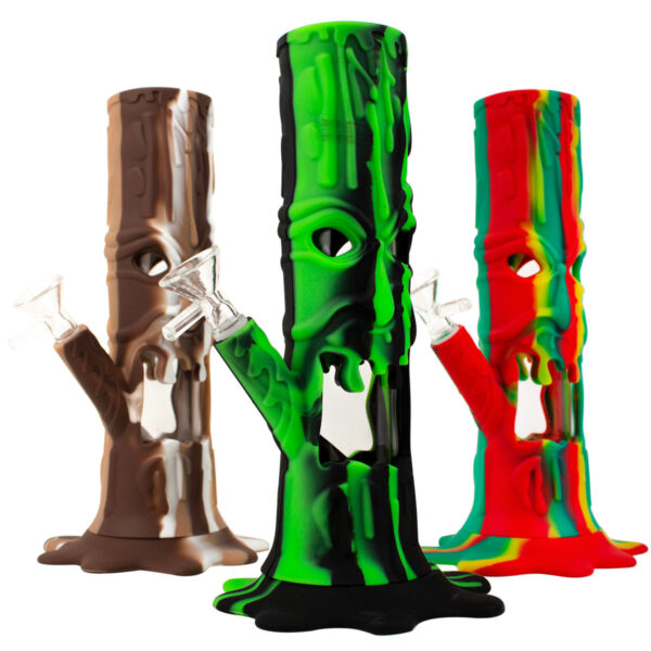 9 Tree Melting LED Light Silicone Water Pipe