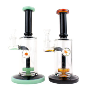9 Straight Tube Flower Implosion - Glass Water Pipe