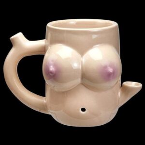 Boob Lovers Mug Novelty Ceramic Pipe