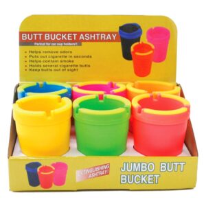Butt Bucket Ashtray Display of 6