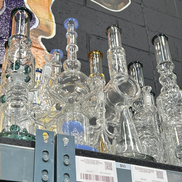 17 Ice Catcher With Percolator Herbal Refinery Glass Water Pipe