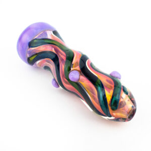 4 Fatty Fumed Wigwag Chillium Glass Hand Pipe Assorted Color