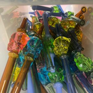 Glass Skull Nectar Collector - Assorted Colors