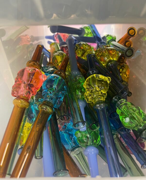 Glass Skull Nectar Collector - Assorted Colors