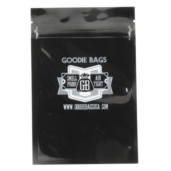 Goodie Bags Smell Proof Ziplock Medium 4” x 6” Black 10 Bags