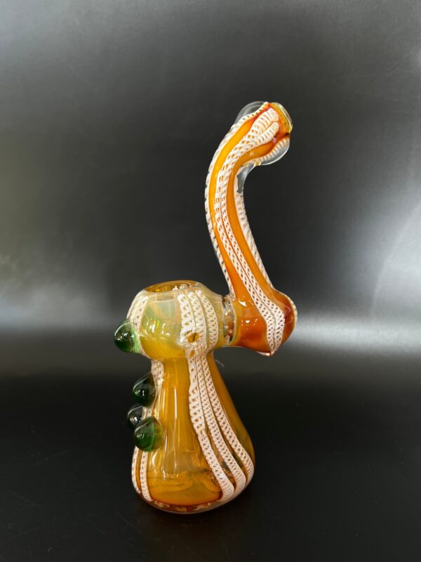 Multi Stripe Elegant Glass Bubbler