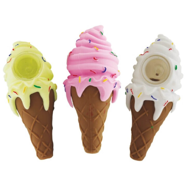 Ice Cream Silicone Hand Pipe