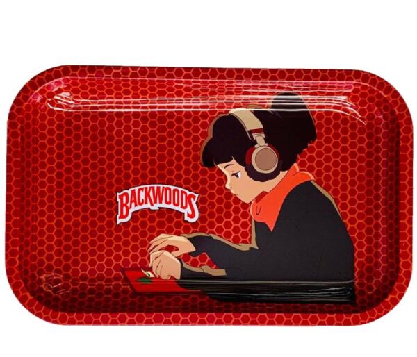 Backwoods LoFi Hip Hop Girl Rolling Tray