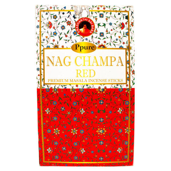 Ppure Nag Champa 15g Red Premium Masala Incense Sticks 12 Box Display