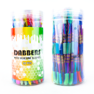 Dabbers w/ Silicone Sleeves - Rainbow Anodized Stainless Steel