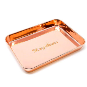 Blazy Susan Stainless Steel Rolling Tray Rose Gold/ Purple