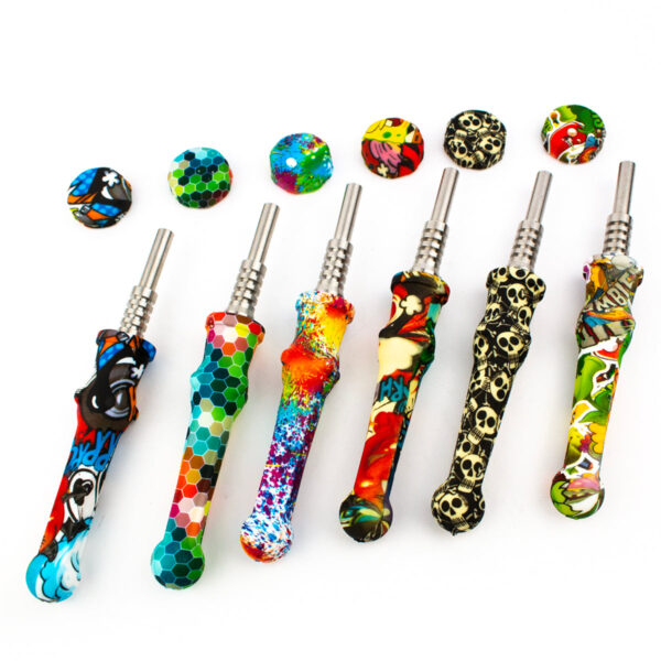 5 Silicone Nectar Collector with 14.5mm Titanium Tip