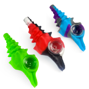 5 Silicone Seashell Hand Pipe with Glass Bowl