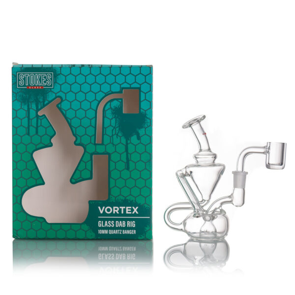 Stokes - 4.8 Vortex - 10mm banger - Glass Dab Rig