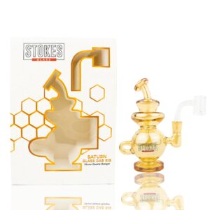 Stokes - 5.5 Saturn Oro Edition - 10mm banger - Glass Dab Rig