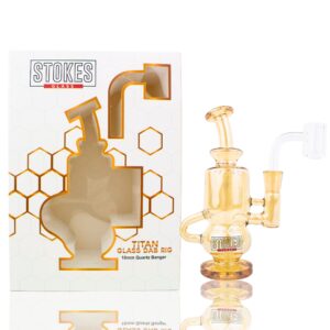 Stokes - 5.5 Titan Oro Edition - 10mm banger - Glass Dab Rig