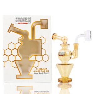 Stokes - 6.1 Turbine Oro Edition - 10mm banger - Glass Dab Rig