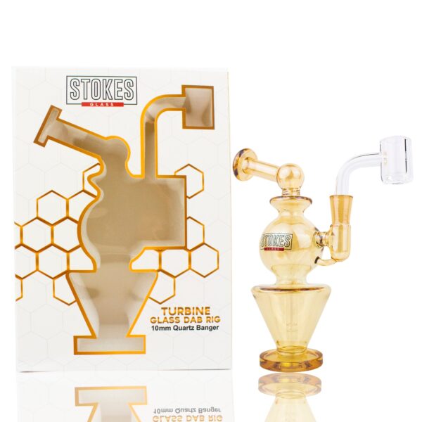 Stokes - 6.1 Turbine Oro Edition - 10mm banger - Glass Dab Rig