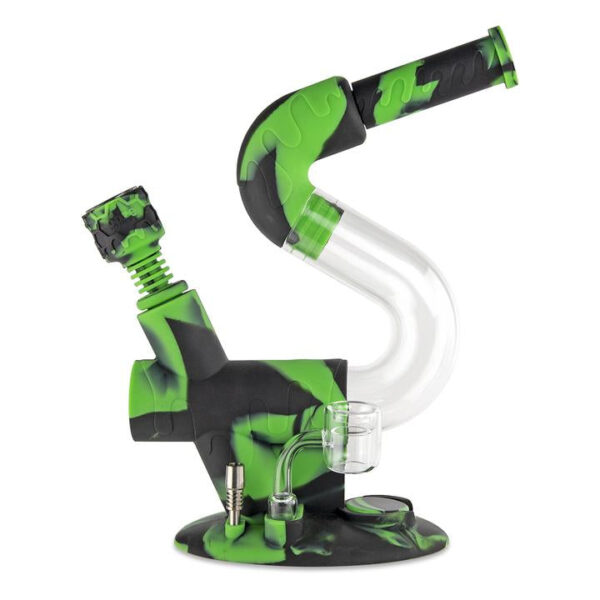 Ooze Swerve Silicone Glass Water Pipe & Nectar Collector