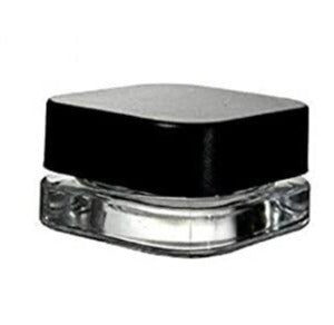 5ml Cube Qube Child Resistant Clear Glass Jar with Black Cap
