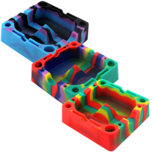 5 Square Silicone Ashtray